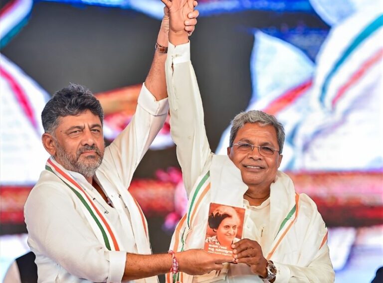 Siddaramaiah Sworn In as Karnataka’s Chief Minister and D. K. Shivakumar as Deputy Chief Minister