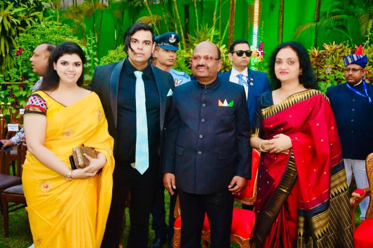 Power Couple Dr. Supratim Akaash Paul and Dr. Indrani Paul with Honourable Governor of West Bengal Dr. C.V. Ananda Bose and Smt. Lakshmi Ananda Bose At The Governor House